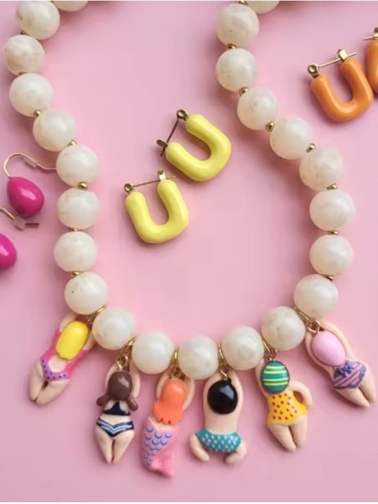 Anthropologie Jewelry - Beach Babes Beaded Charm Necklace